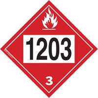 Plaque-&eacute;tiquette TMD 1203 pour liquide inflammable essence & essence-alcohol, Plastique TGS INDUSTRIEL