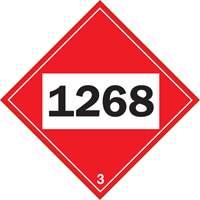 Plaque-&eacute;tiquette TMD 1268 pour distillats de p&eacute;trole, Plastique TGS INDUSTRIEL