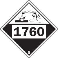 Plaque-&eacute;tiquette TMD 1760 pour mat&eacute;riaux corrosifs phosphate d'aluminium, Plastique TGS INDUSTRIEL