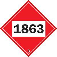 Plaque-&eacute;tiquette TMD 1863 pour liquide inflammable carburant aviation, Plastique TGS INDUSTRIEL