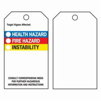 &eacute;tiquettes du droit &agrave; l'information, Polyester, 3" la x 5-3/4" h, Anglais TGS INDUSTRIEL