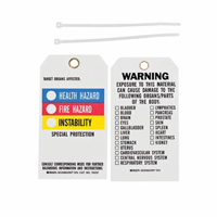 &eacute;tiquettes du droit &agrave; l'information, Polyester, 3" la x 5-3/4" h, Anglais TGS INDUSTRIEL
