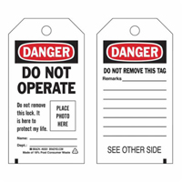 &eacute;tiquettes  Do Not Operate  autoplastifiantes, Polyester, 3" la x 5-3/4" h, Anglais TGS INDUSTRIEL