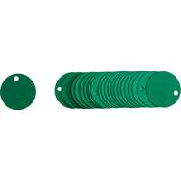 &eacute;tiquettes rondes vierges pour vannes, Aluminium, 2" dia. TGS INDUSTRIEL