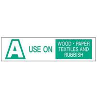 Étiquettes «A Use on Wood Paper Textiles and Rubbish», 6" lo x 1-1/2" la, Vert sur blanc SY238 | TGS INDUSTRIEL