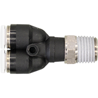 Topfit Male Threaded Y-Connector Fitting, 1/2" Dia, Polymer TGS INDUSTRIEL