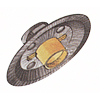 Meule rapide A24N, 6" x 1/4", Arbre 7/8", Oxyde d'aluminium, Type 27 TGS INDUSTRIEL