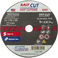 Cut-Off WHEEL (A36T), 13" x 1/16", 1/4" Arbor, Type 27, Aluminum Oxide, 25000 RPM TGS INDUSTRIEL