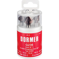 90° Countersink Set, 6 Pieces TGS INDUSTRIEL