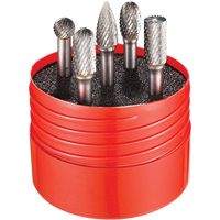 Double Cut Rotary Burr Set, 5 Pieces TGS INDUSTRIEL