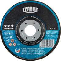 Meule &agrave; moyeu d&eacute;port&eacute; Rondeller, 4-1/2", 36 Grain, 7/8", 13 300 Tr/min, Type 29 TGS INDUSTRIEL