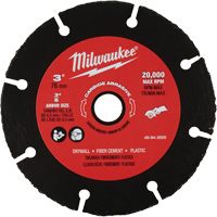 Lame abrasive au carbure, 3" x Arbre de 3/8", Carbure de silicium, 20 000 Tr/min TGS INDUSTRIEL
