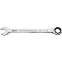 Cl&eacute; mixte &agrave; cliquet 90 dents, 12 pans, 15/16", Fini Chrome TGS INDUSTRIEL