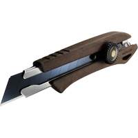 Ratchet Lock Knife, 18 mm, Wood Handle TGS INDUSTRIEL