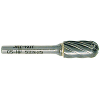 C5-NF JET-KUT&reg; Ball Nose Shape Bur for Aluminum/Non-ferrous Materials, 1/2" Dia. TGS INDUSTRIEL