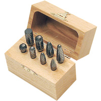 CBK-8 Carbide Bur Set in Wooden Box, 8 Pieces TGS INDUSTRIEL