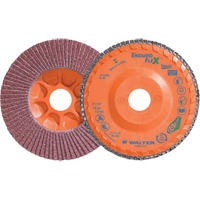 Disque &agrave; lamelles Stainless Enduro-Flex, 5" x 5", Type 27, Grain 40, Alumine de zirconium TGS INDUSTRIEL