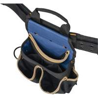 20 Pocket Tool Belt Combo, Polyester, Black TGS INDUSTRIEL