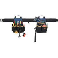 20 Pocket Tool Belt Combo, Polyester, Black TGS INDUSTRIEL