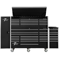 Armoire lat&eacute;rale s&eacute;rie RX, 3 tiroirs, 19" la x 25" p x 61" h, Noir TGS INDUSTRIEL