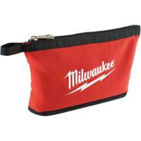 Zipper Pouch, Canvas, 1 Pockets, Black/Red TGS INDUSTRIEL