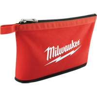 Coloured Zippered Pouches - Set of 3, Canvas, 3 Pockets, Black/Red TGS INDUSTRIEL