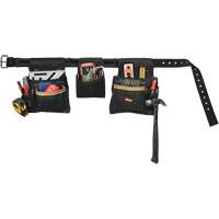 Deluxe Tool Belt Combo, Polyester, Black TGS INDUSTRIEL