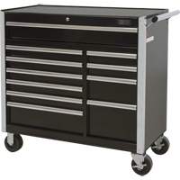 Chariot &agrave; outils industriel, 11 tiroirs, 41" la x 18-3/4" p x 39-1/3" h, Noir TGS INDUSTRIEL