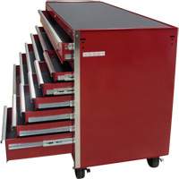 Industrial Tool Cart, 12 Drawers, 56" W x 24-1/2" D x 38-1/8" H, Red TGS INDUSTRIEL