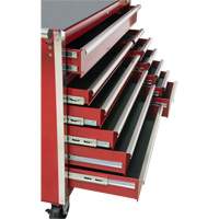 Industrial Tool Cart, 12 Drawers, 56" W x 24-1/2" D x 38-1/8" H, Red TGS INDUSTRIEL