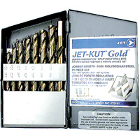 GF21R Jet-Kut&reg; Gold Super Premium Drill Bit Set, 21 Pieces, Steel TGS INDUSTRIEL