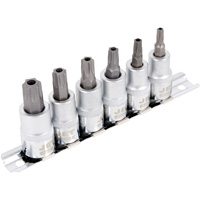 SS386TB Tamperproof Bit Socket Set, Torx&reg; Tamper, 3/8" Drive, 6 Pcs TGS INDUSTRIEL