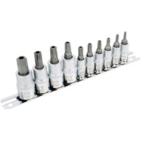 Jeu de douilles antiviol TORX 1/4" & 3/8" SS1438-10TB 10 mcx TGS INDUSTRIEL