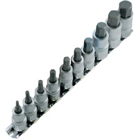 HSW3812-10M Metric Bit Socket Set, Hex, 1/2"/3/8" Drive, 10 Pcs TGS INDUSTRIEL