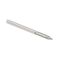 CLEVELAND Solid Carbide Burrs - Tree Shape Pointed End, SG-44, 3 mm Dia., 1/8" Shank TGS INDUSTRIEL