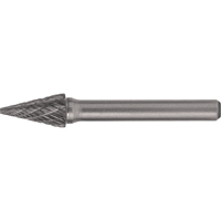 Fraises au carbure solide - Forme conique pointue CLEVELAND, , 1/8" dia., 1/8" Tige, 7/16" Prof. de la coupe TGS INDUSTRIEL
