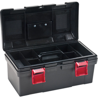 Coffre &agrave; outils robuste, 17-1/2" la x 9-1/2" p x 8" h, Noir TGS INDUSTRIEL
