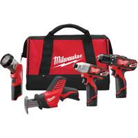 M12 Cordless 4 Tool Combo Kit, Lithium-Ion TGS INDUSTRIEL