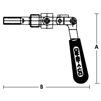 Straight Line Clamps - 601 Series, 5/8" (15.875 mm) Capacity, 100 lbs. Clamping Force TGS INDUSTRIEL