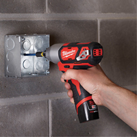 Trousse tournevis hexagonal &agrave; percussion M12 1/4", 1/4", 1000 lb-po Couple max., 12 V, Lithium-ion TGS INDUSTRIEL