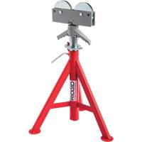 Roller Head Low Pipe Stand #RJ-98, 59-104 cm Height Adjustment, 12" Max. Pipe Capacity, 1000 lbs. Max. Weight Capacity TGS INDUSTRIEL