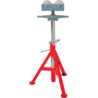 Roller Head  High Pipe Stand #RJ-99, 82-140 cm Height Adjustment, 12" Max. Pipe Capacity, 1000 lbs. Max. Weight Capacity TGS INDUSTRIEL