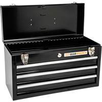 Boîte &agrave; outils portative, 20" la, 3 tiroirs, Noir TGS INDUSTRIEL