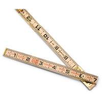 Red End&reg; Oversized Brick Mason Rule, 6' L, Wood, 1/16" Graduations TGS INDUSTRIEL