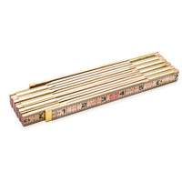 Red End&reg; Rule with Two 6" Slide Rule Extensions, 6' L, Wood, 1/16" Graduations TGS INDUSTRIEL