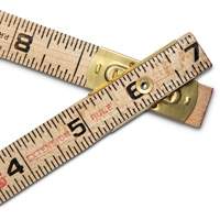 Folding Rule, 6' L, Wood, 1/16" Graduations TGS INDUSTRIEL