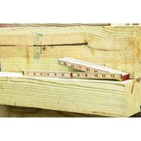 Folding Rule, 6' L, Wood, 1/16" Graduations TGS INDUSTRIEL