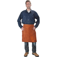 Leather Apron, Waist, 24" L, Lava Brown TGS INDUSTRIEL
