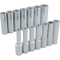 Jeu de douilles, 14 Mcx, Prise de 3/8", Profond TGS INDUSTRIEL