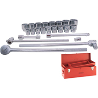 Socket & Attachment Set, 24 Pcs, 1" Drive Size TGS INDUSTRIEL
